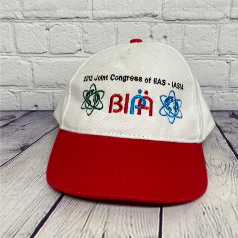 Baseball Hat White Retro 2013 Joint Congress of IIAS -IASIA Cap Embroidered